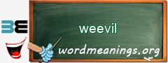 WordMeaning blackboard for weevil